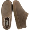 CUSHIONAIRE Hilo-3 Cozy Suede Womens Slippers, Soft Faux Fur Lined Slip On House Shoes for Women with Cushioned Memory Foam(Taupe Earth Genuine Suede)