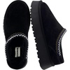 CUSHIONAIRE Kabuki Platform Boots Genuine Suede Fuzzy Mule Slippers for Women with Memory Foam | Indoor/Outdoor Womens Slippers | Wide Widths Available(Black Suede)