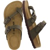 CUSHIONAIRE Luna Sandals for Women, Cork Footbed Womens Sandals for Summer Comfort with Adjustable Straps, Wide Width Available(Brown Rugged)