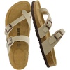 CUSHIONAIRE Luna Sandals for Women, Cork Footbed Womens Sandals for Summer Comfort with Adjustable Straps, Wide Width Available(Stone)