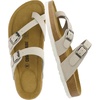 CUSHIONAIRE Luna Sandals for Women, Cork Footbed Womens Sandals for Summer Comfort with Adjustable Straps, Wide Width Available(Stone Vegan Suede)