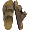 CUSHIONAIRE Men’s Lynx Cork footbed Sandal with +Comfort(Brown Nubuck)