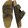 CUSHIONAIRE Men’s Lynx Cork footbed Sandal with +Comfort(Olive Nubuck)