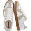 CUSHIONAIRE Troy Low Top Casual Mens Sneakers with Laces & Gum Sole(White/Grey)