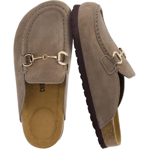 CUSHIONAIRE Cliff Suede Clog Mules for Women(Moss)