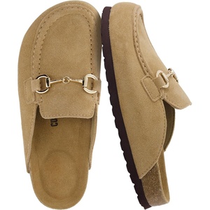 CUSHIONAIRE Cliff Suede Clog Mules for Women(Sand)