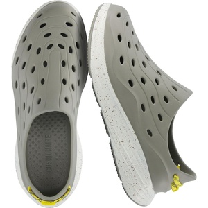 CUSHIONAIRE Fuel EVA Recovery Shoes for Men, Lightweight Slip On Waterproof Sneaker Clogs with Cushioned Footbed and Ventilated Design(Sage/Off White)