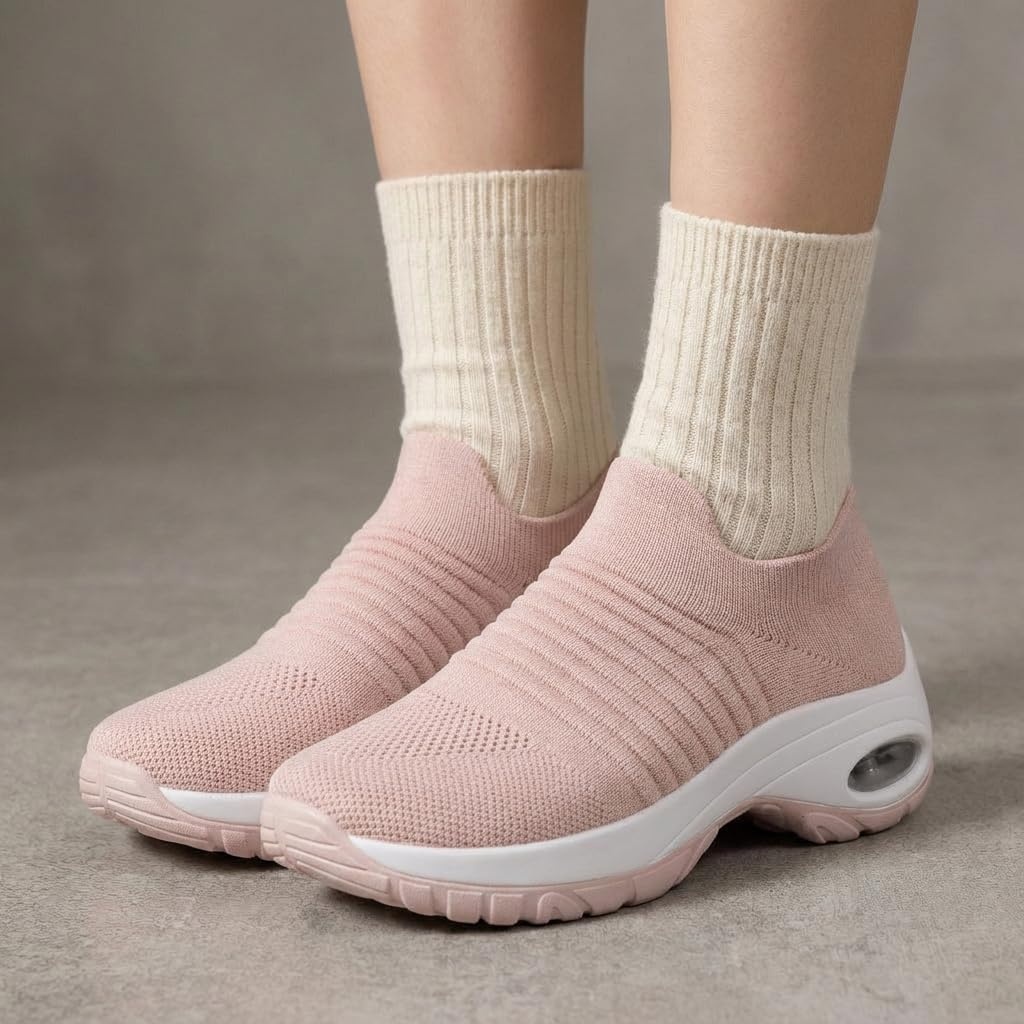 image:imageCUSHIONAIRE Breeze Easy Slip On Womens Sneakers Casual Everyday Walking Shoes for Women with Breathable Mesh and ComfortBlush