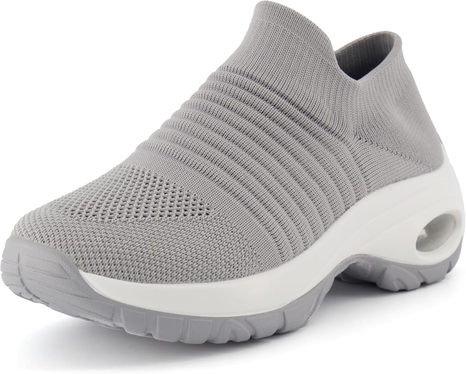 image:imageCUSHIONAIRE Breeze Easy Slip On Womens Sneakers Casual Everyday Walking Shoes for Women with Breathable Mesh and ComfortGrey
