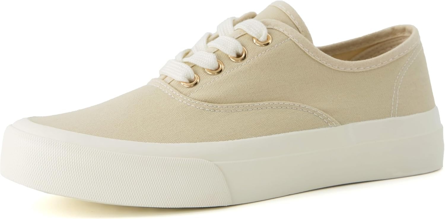image:imageCUSHIONAIRE Freshman Womens Sneakers Lightweight Casual Walking Shoes for Women with Memory Foam Wide Widths AvailableKhaki Canvas