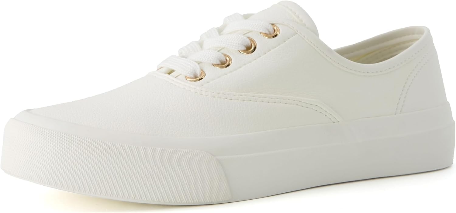 image:imageCUSHIONAIRE Freshman Womens Sneakers Lightweight Casual Walking Shoes for Women with Memory Foam Wide Widths AvailableWhite Smooth