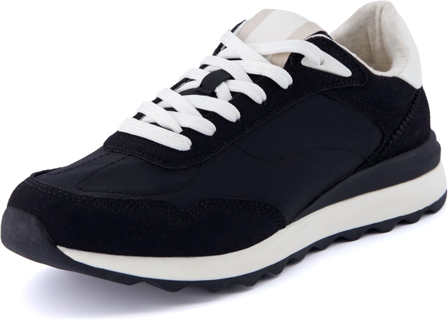 image:imageCUSHIONAIRE Kicks Fashion Sneakers for Women Lightweight NonSlip Lace Up Shoes with Memory FoamBlack