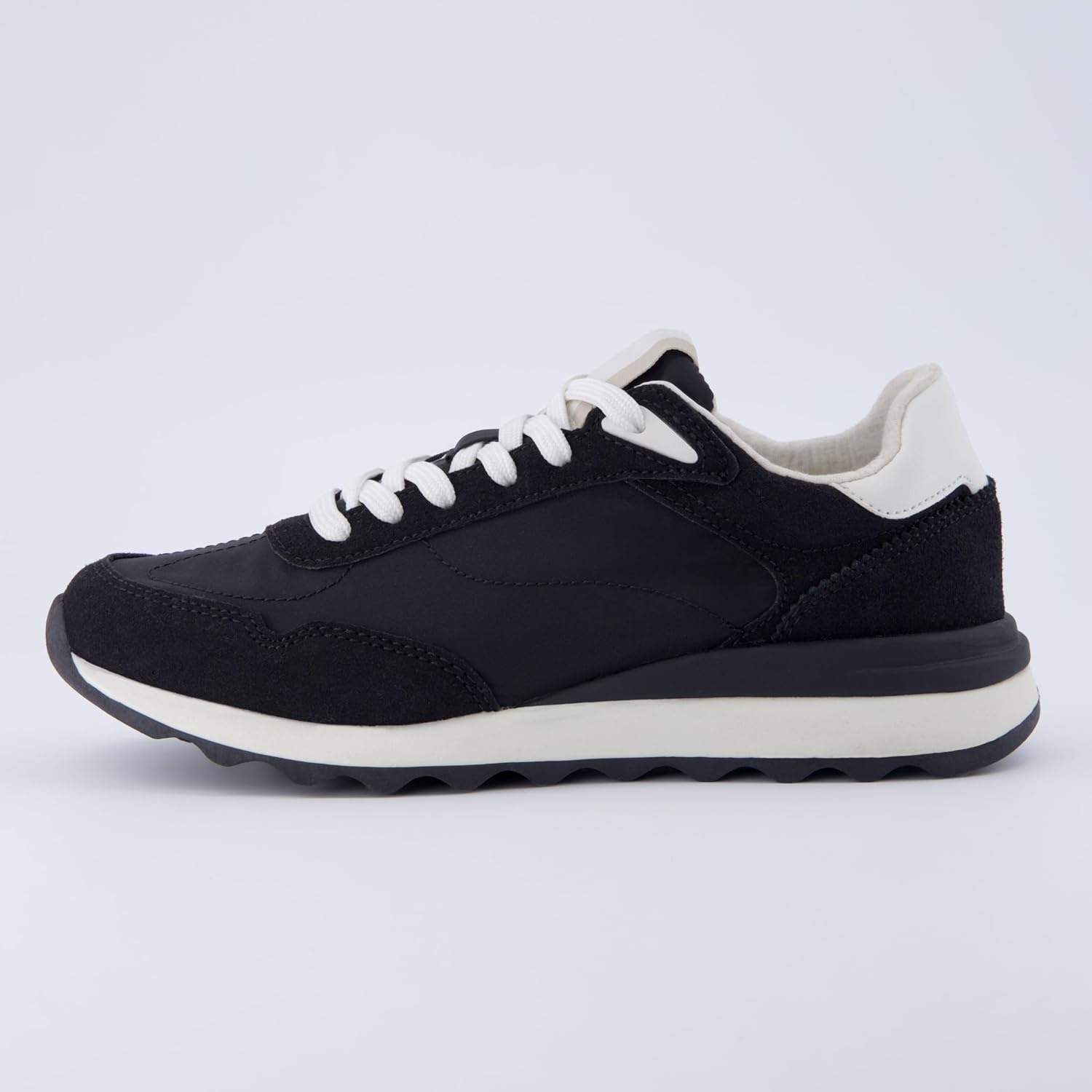 image:imageCUSHIONAIRE Kicks Fashion Sneakers for Women Lightweight NonSlip Lace Up Shoes with Memory FoamBlack