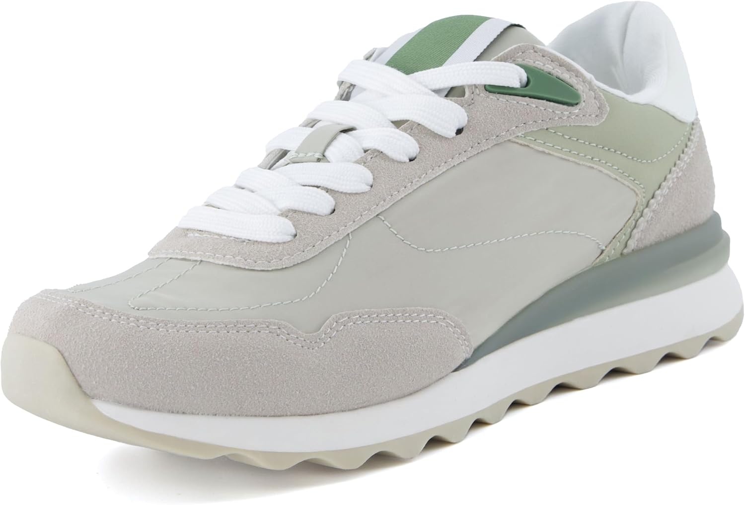 image:imageCUSHIONAIRE Kicks Fashion Sneakers for Women Lightweight NonSlip Lace Up Shoes with Memory FoamKhaki