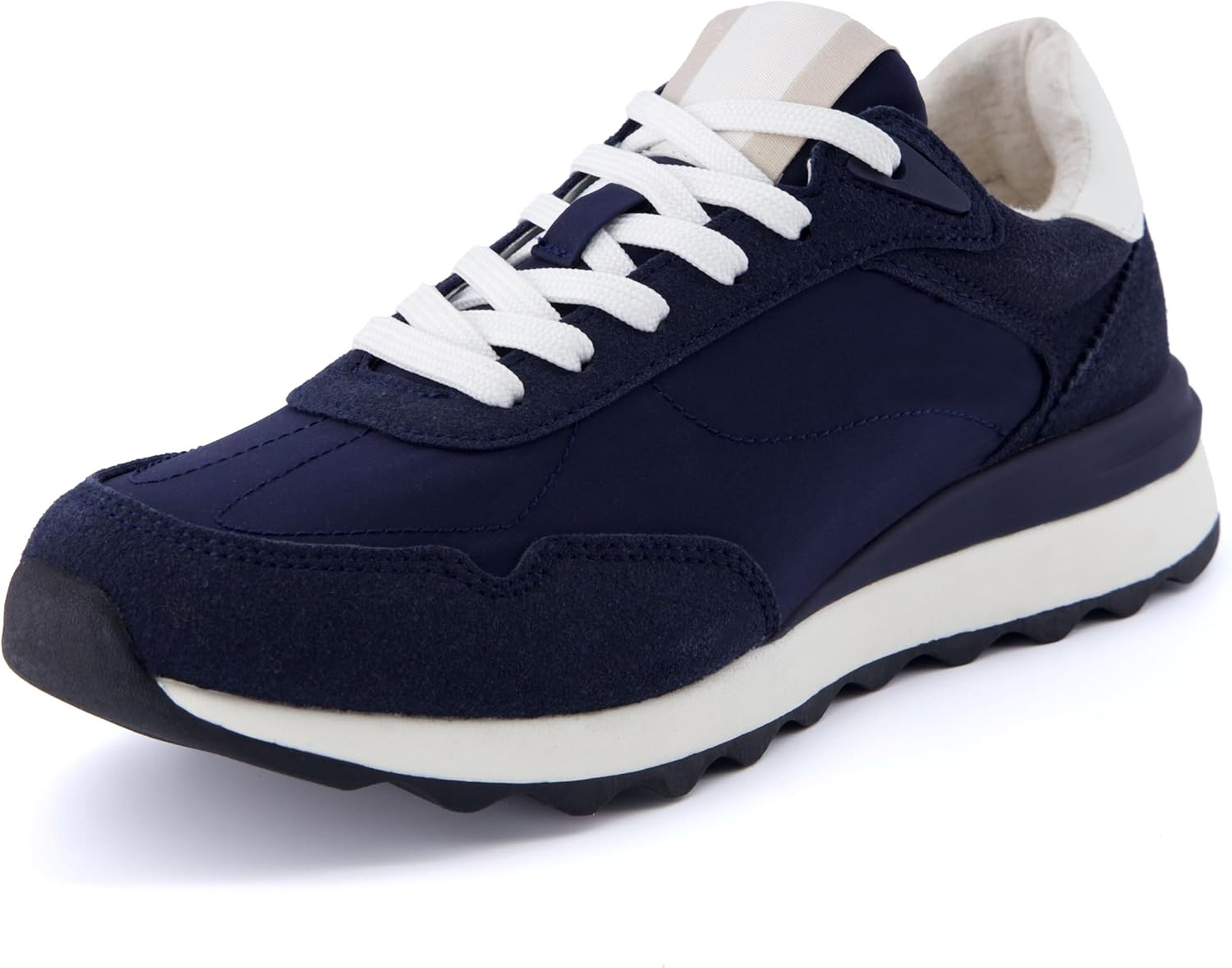 image:imageCUSHIONAIRE Kicks Fashion Sneakers for Women Lightweight NonSlip Lace Up Shoes with Memory FoamNavy