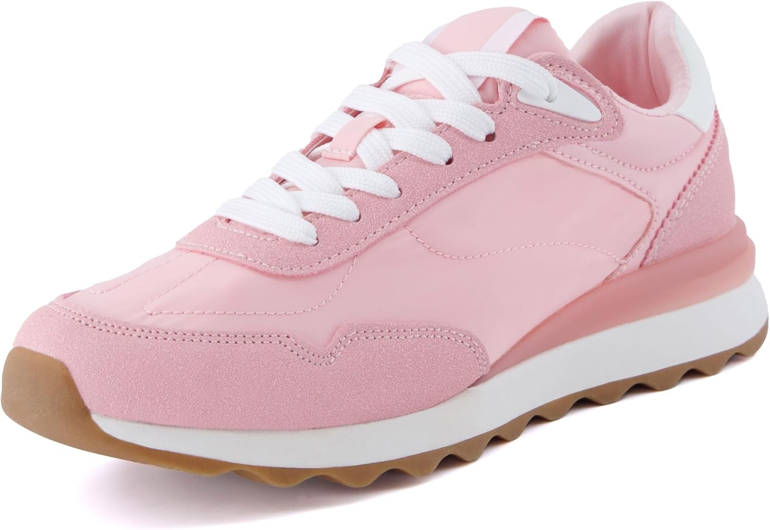 image:imageCUSHIONAIRE Kicks Fashion Sneakers for Women Lightweight NonSlip Lace Up Shoes with Memory FoamPink