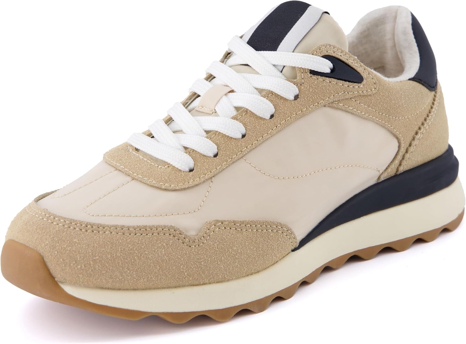 image:imageCUSHIONAIRE Kicks Fashion Sneakers for Women Lightweight NonSlip Lace Up Shoes with Memory FoamTanBlack