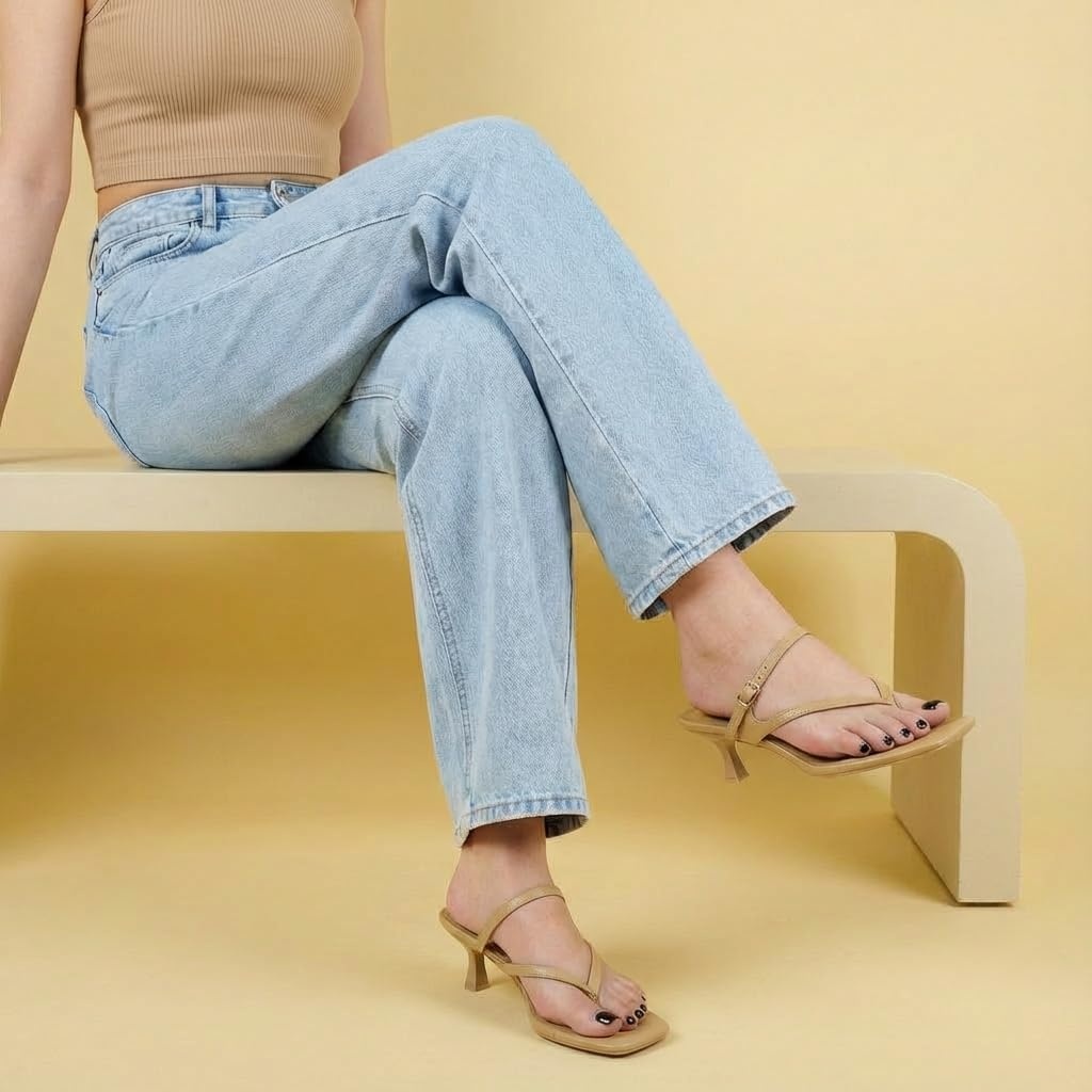 image:imageCUSHIONAIRE Madrid Kitten Heel Square Toe Womens Sandals Comfortable Dressy Strappy Heels Sandals for Women Wide Widths AvailableLt Tan