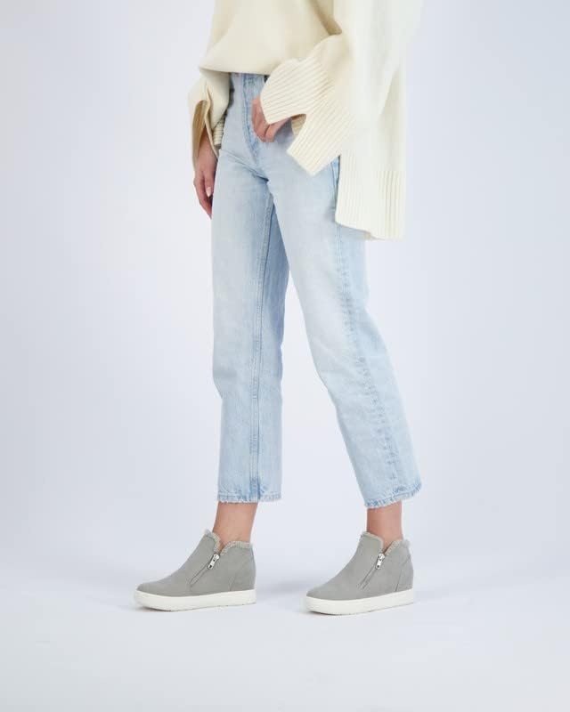 image:imageCUSHIONAIRE Womens Heaven Hidden Wedge Faux Shearling Sneaker Memory FoamTaupe