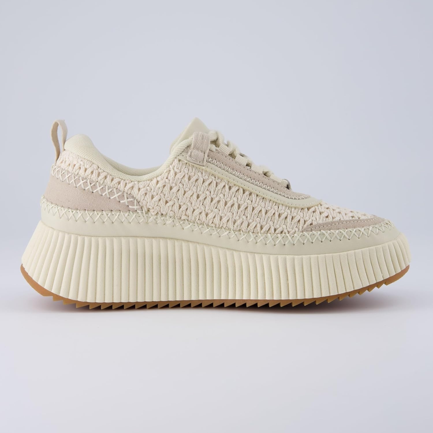 image:imageCUSHIONAIRE Womens Loop Lace up Woven Platform Sneaker Comfort Foam Wide Widths AvailableBeige