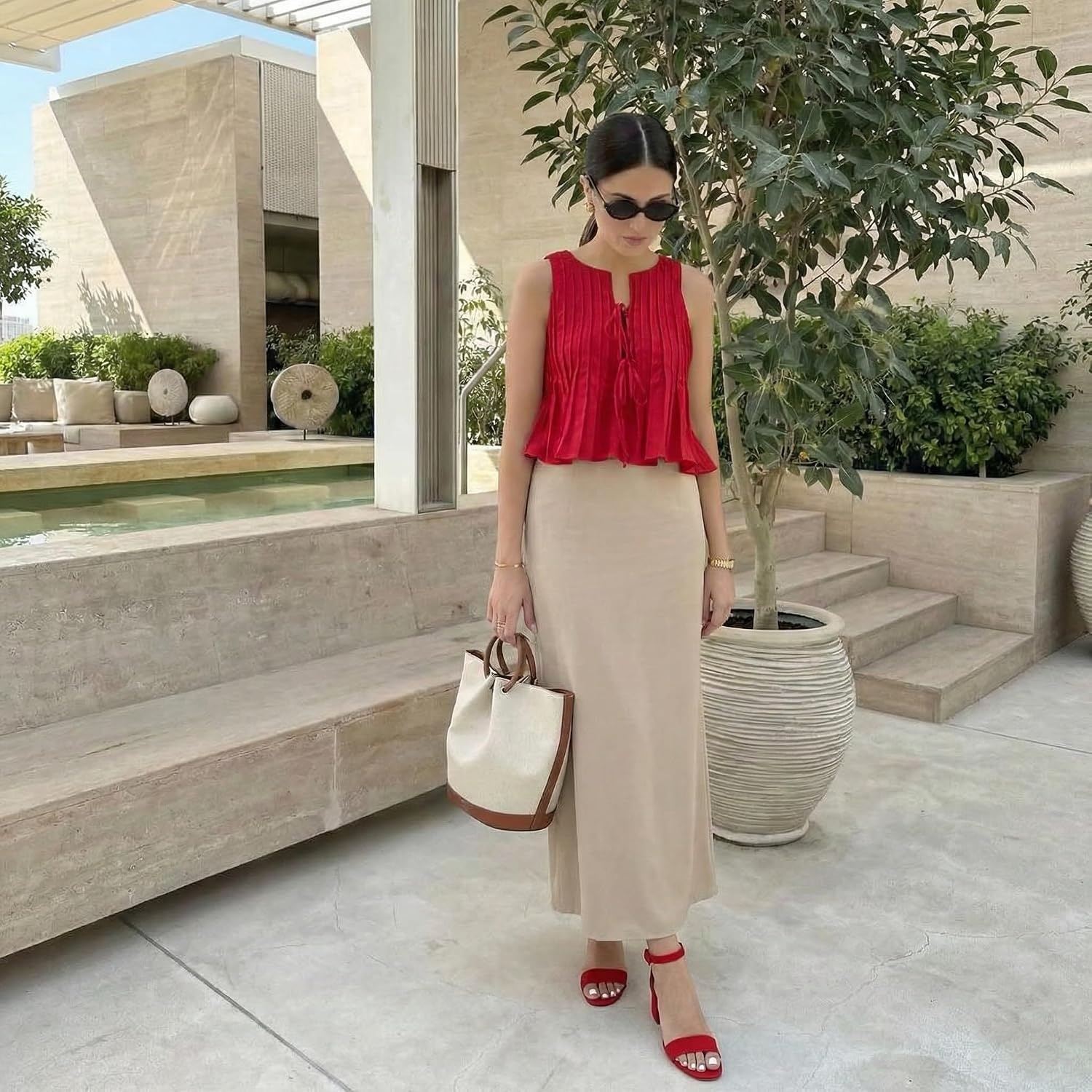 image:imageCUSHIONAIRE Womens Nila one band low block heel sandal Wide Widths AvailableRed