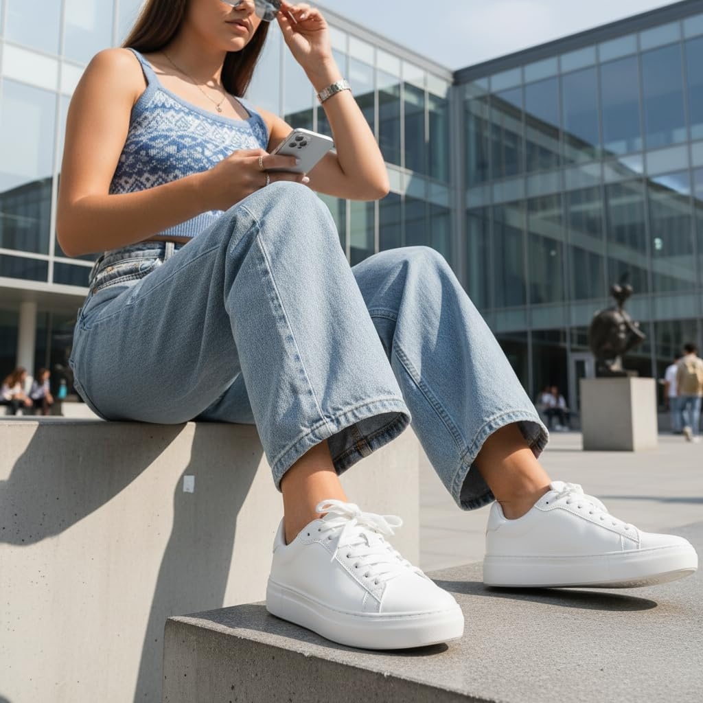 image:imageCUSHIONAIRE Womens ROC lace up Sneaker Comfort Foam Wide Widths AvailableWhite