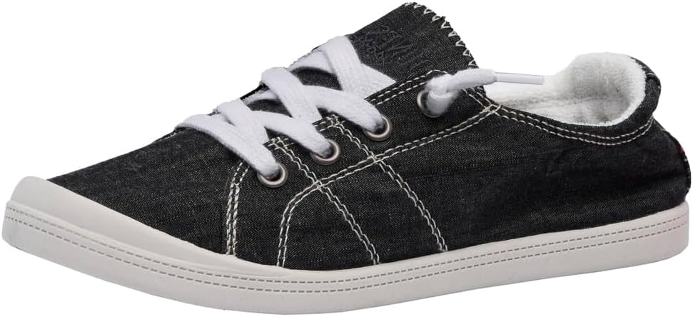 image:imageDunes Sport Womens Reesa Canvas SneakerBlack