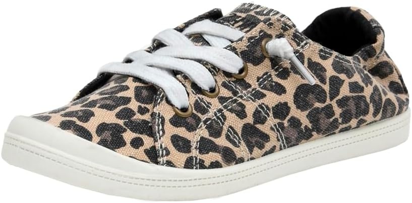 image:imageDunes Sport Womens Reesa Canvas SneakerCheetah