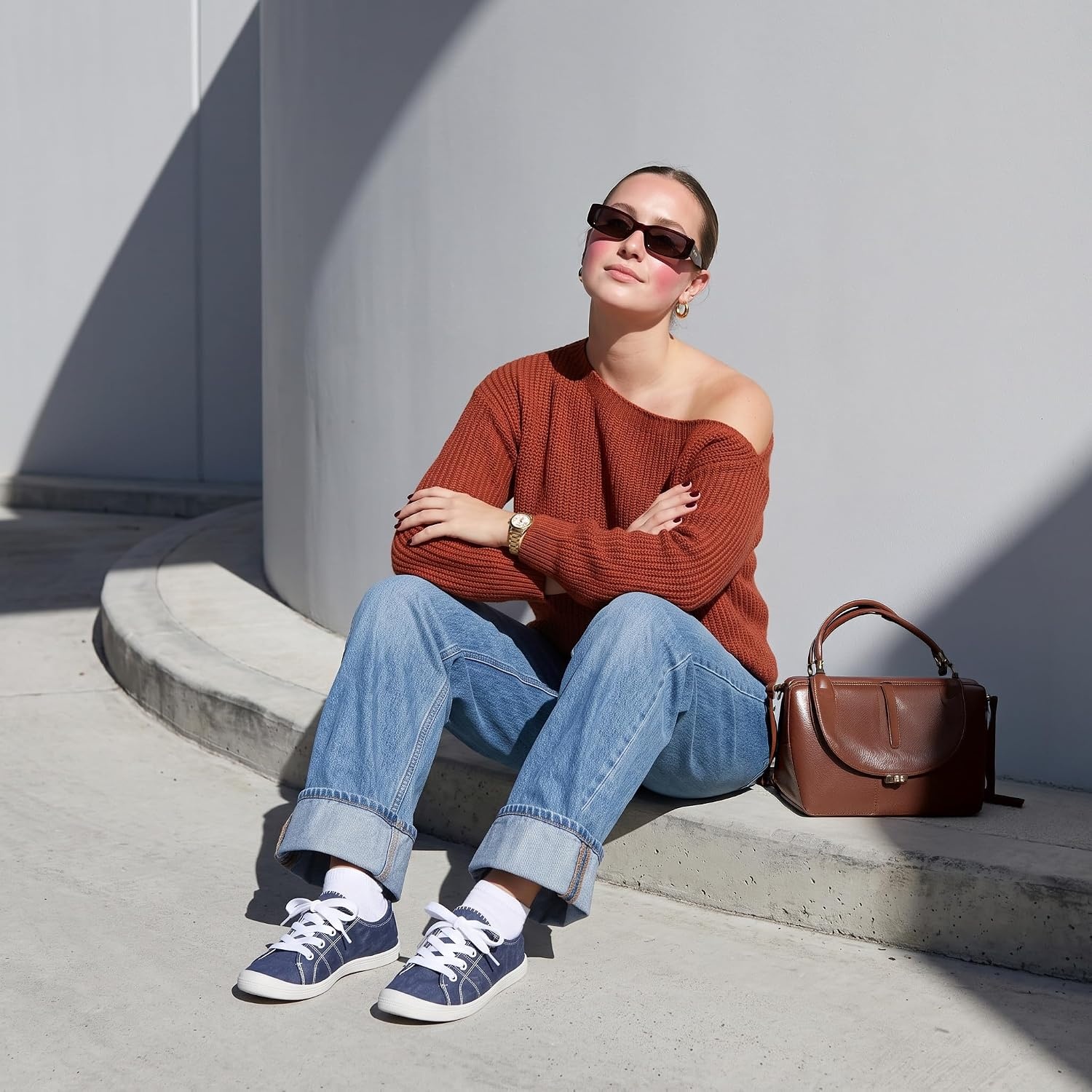 image:imageDunes Sport Womens Reesa Canvas SneakerNavy