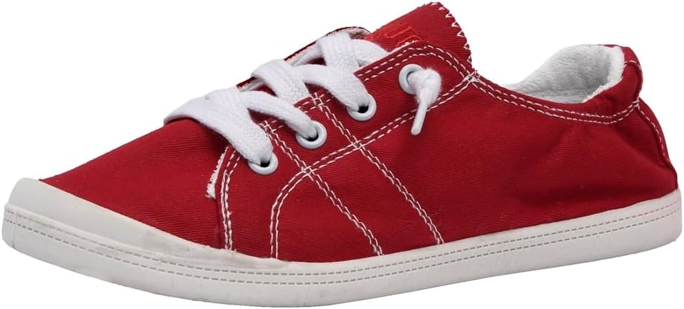 image:imageDunes Sport Womens Reesa Canvas SneakerRed