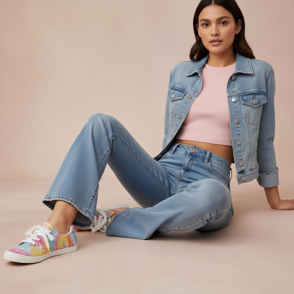 image:imageDunes Sport Womens Reesa Canvas SneakerTie Dye2