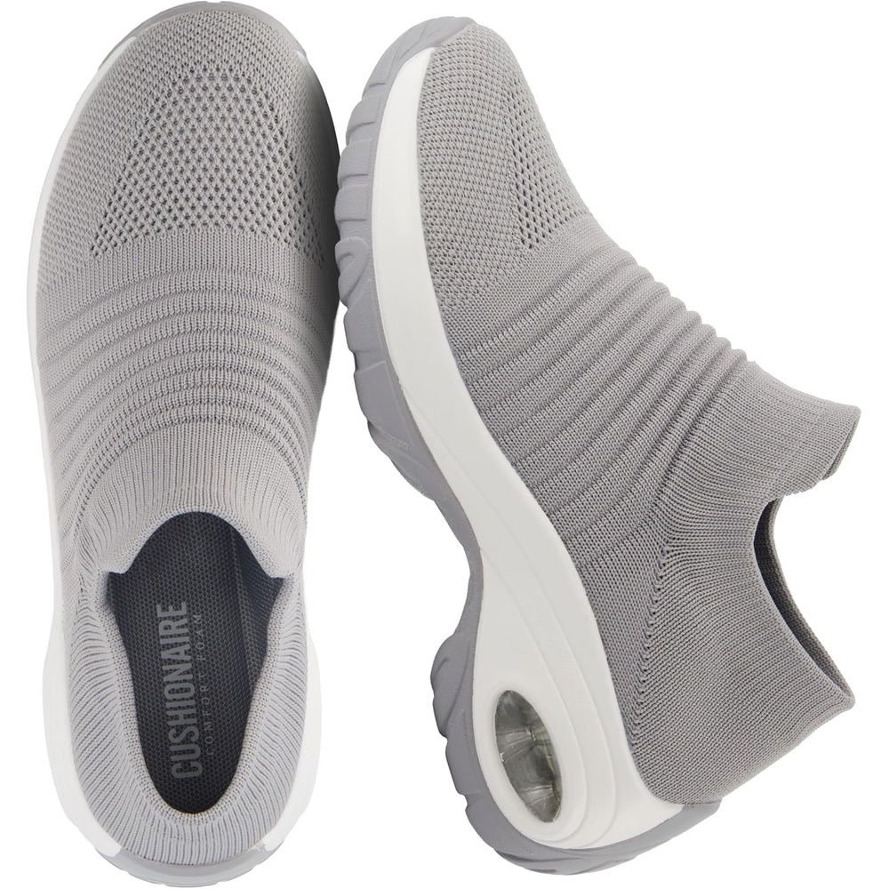 image:imageCUSHIONAIRE Breeze Easy Slip On Womens Sneakers  Casual Everyday Walking Shoes for Women with Breathable Mesh and ComfortGrey