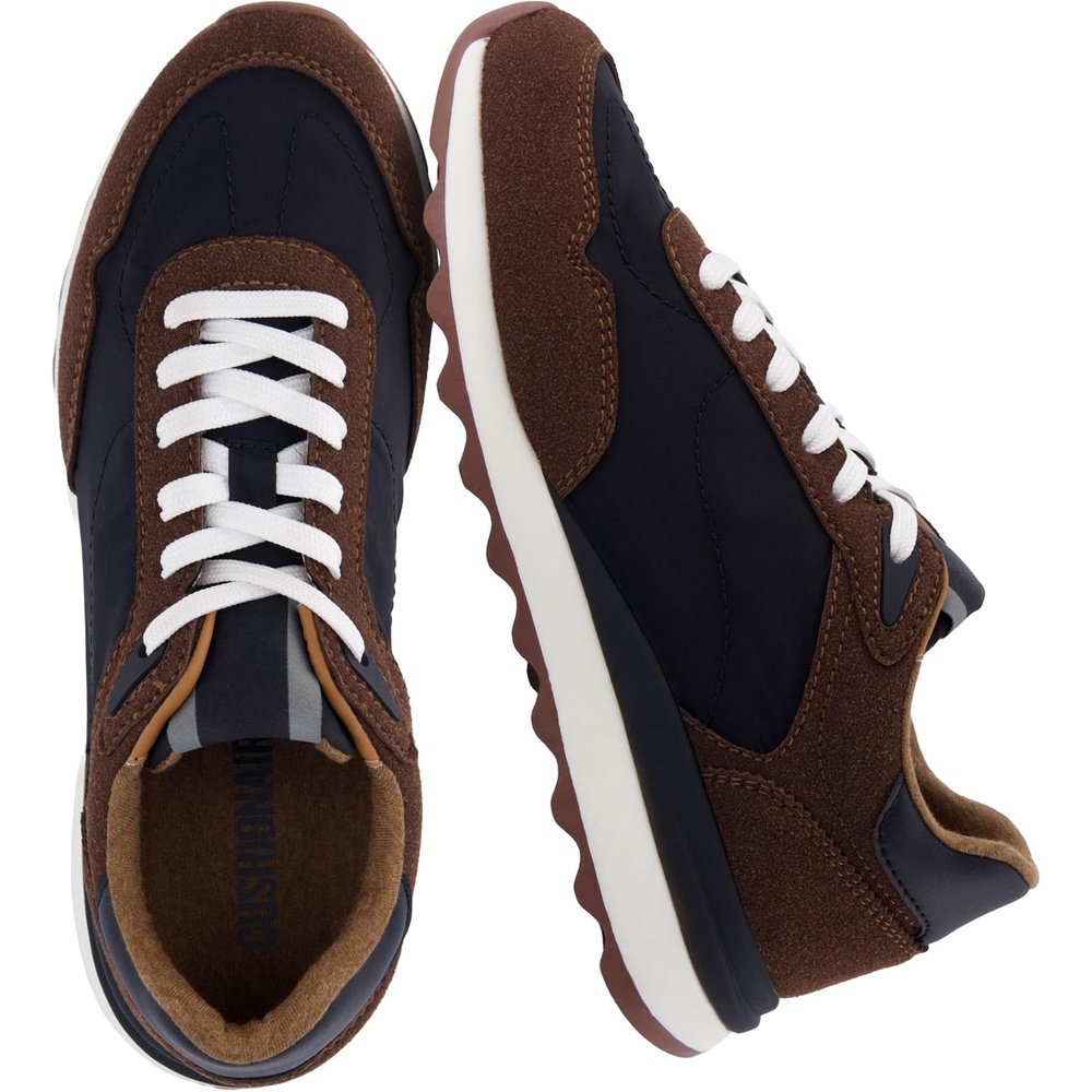 image:imageCUSHIONAIRE Kicks Fashion Sneakers for Women Lightweight NonSlip Lace Up Shoes with Memory FoamBrownBlack