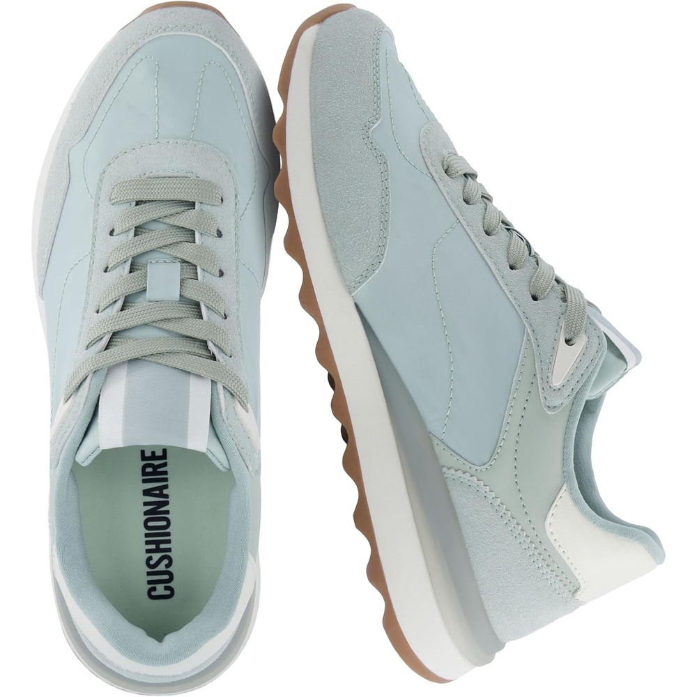 image:imageCUSHIONAIRE Kicks Fashion Sneakers for Women Lightweight NonSlip Lace Up Shoes with Memory FoamMint