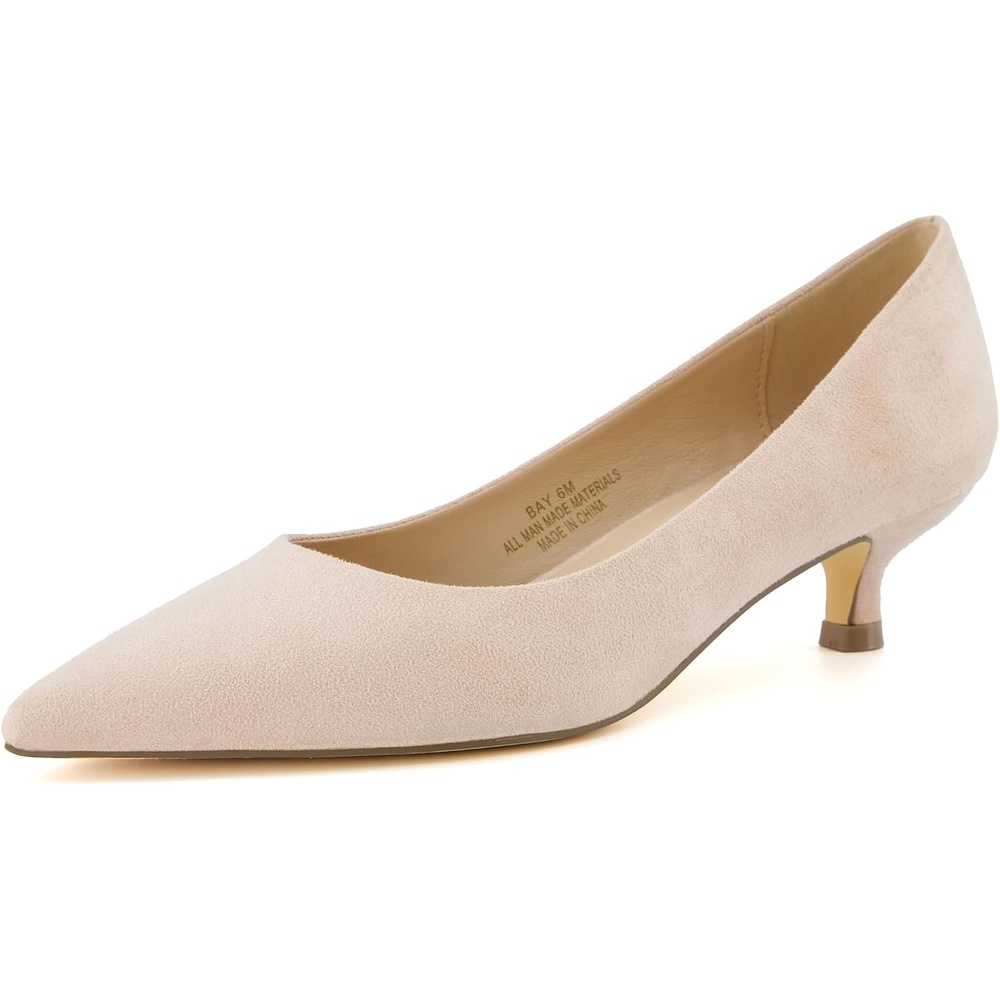 image:imageCUSHIONAIRE Womens Bay Kitten Heel Dress Shoe Memory Foam Wide Widths AvailableMicrosuede Blush
