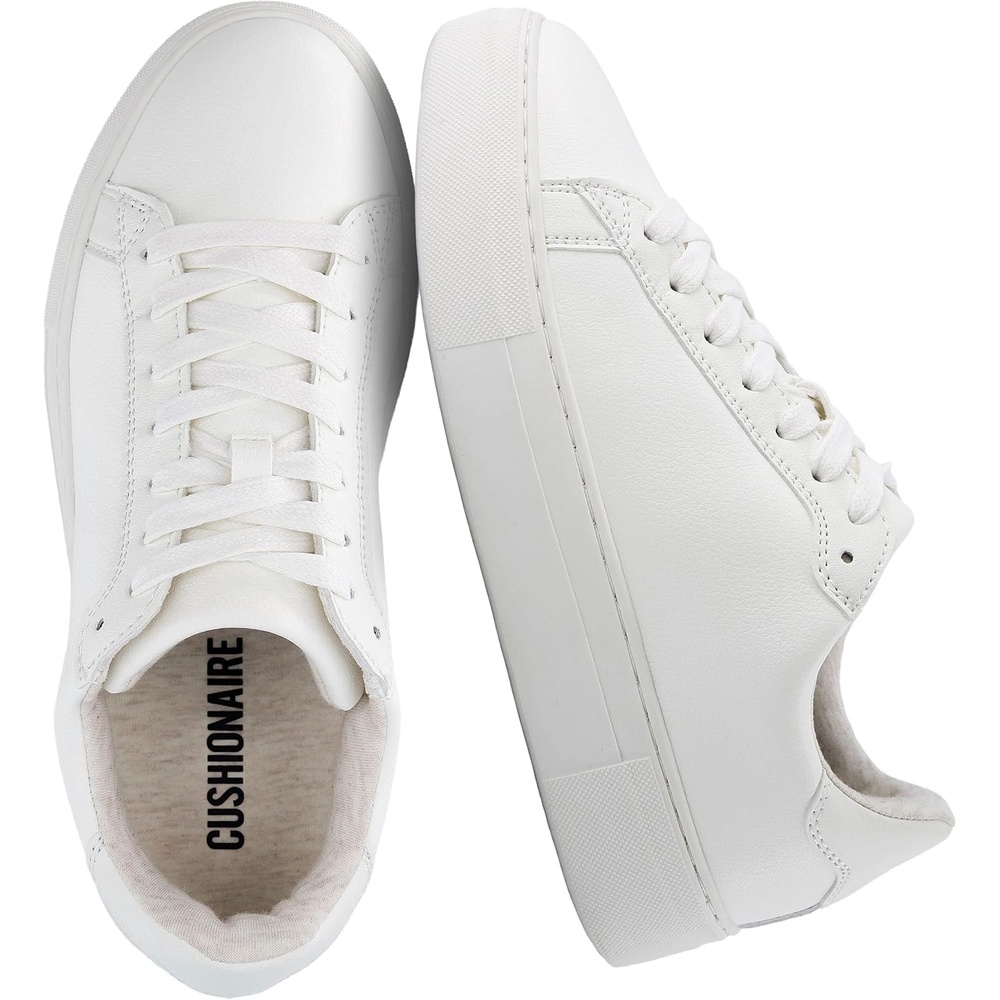 image:imageCUSHIONAIRE Womens ROC lace up Sneaker Comfort Foam Wide Widths AvailableWhite