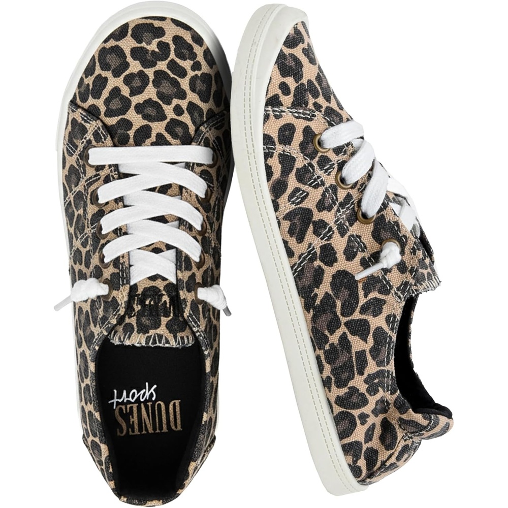 image:imageDunes Sport Womens Reesa Canvas SneakerCheetah