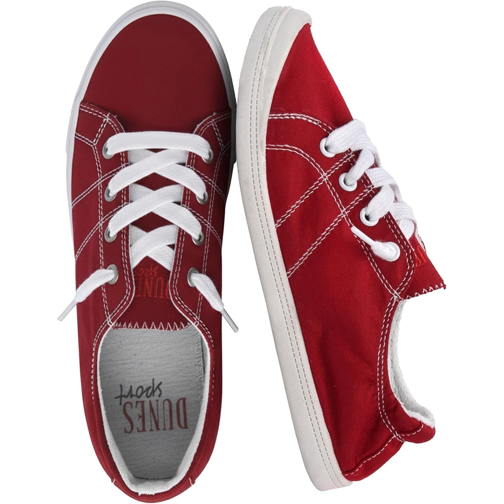image:imageDunes Sport Womens Reesa Canvas SneakerRed