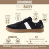CUSHIONAIRE Bailey Womens Retro Sneaker -Classic Everyday Sneakers for Women with Sleek Rounded Toe and Memory Foam(Black/White)