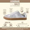 CUSHIONAIRE Bailey Womens Retro Sneaker -Classic Everyday Sneakers for Women with Sleek Rounded Toe and Memory Foam(Silver)