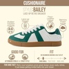 CUSHIONAIRE Bailey Womens Retro Sneaker -Classic Everyday Sneakers for Women with Sleek Rounded Toe and Memory Foam(White/Green)
