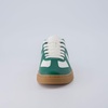CUSHIONAIRE Bailey Womens Retro Sneaker -Classic Everyday Sneakers for Women with Sleek Rounded Toe and Memory Foam(White/Green)