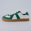 CUSHIONAIRE Bailey Womens Retro Sneaker -Classic Everyday Sneakers for Women with Sleek Rounded Toe and Memory Foam(White/Green)