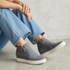 CUSHIONAIRE Hart Womens Casual Shoes with Dual Zippers- Lightweight Hidden Wedge Fashion Sneakers for Women(Grey)