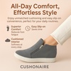 CUSHIONAIRE Hart Womens Casual Shoes with Dual Zippers- Lightweight Hidden Wedge Fashion Sneakers for Women(Grey)