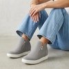 CUSHIONAIRE Hart Womens Casual Shoes with Dual Zippers- Lightweight Hidden Wedge Fashion Sneakers for Women(Grey Pu)