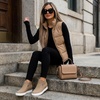 CUSHIONAIRE Hart Womens Casual Shoes with Dual Zippers- Lightweight Hidden Wedge Fashion Sneakers for Women(Taupe)