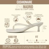 CUSHIONAIRE Madrid Kitten Heel Square Toe Women’s Sandals – Comfortable Dressy Strappy Heels Sandals for Women, Wide Widths Available(Cream)