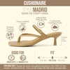 CUSHIONAIRE Madrid Kitten Heel Square Toe Women’s Sandals – Comfortable Dressy Strappy Heels Sandals for Women, Wide Widths Available(Lt. Tan)