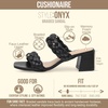 CUSHIONAIRE Onyx Braided Chunky Heels for Women with Block Heel and Memory Foam(Black)